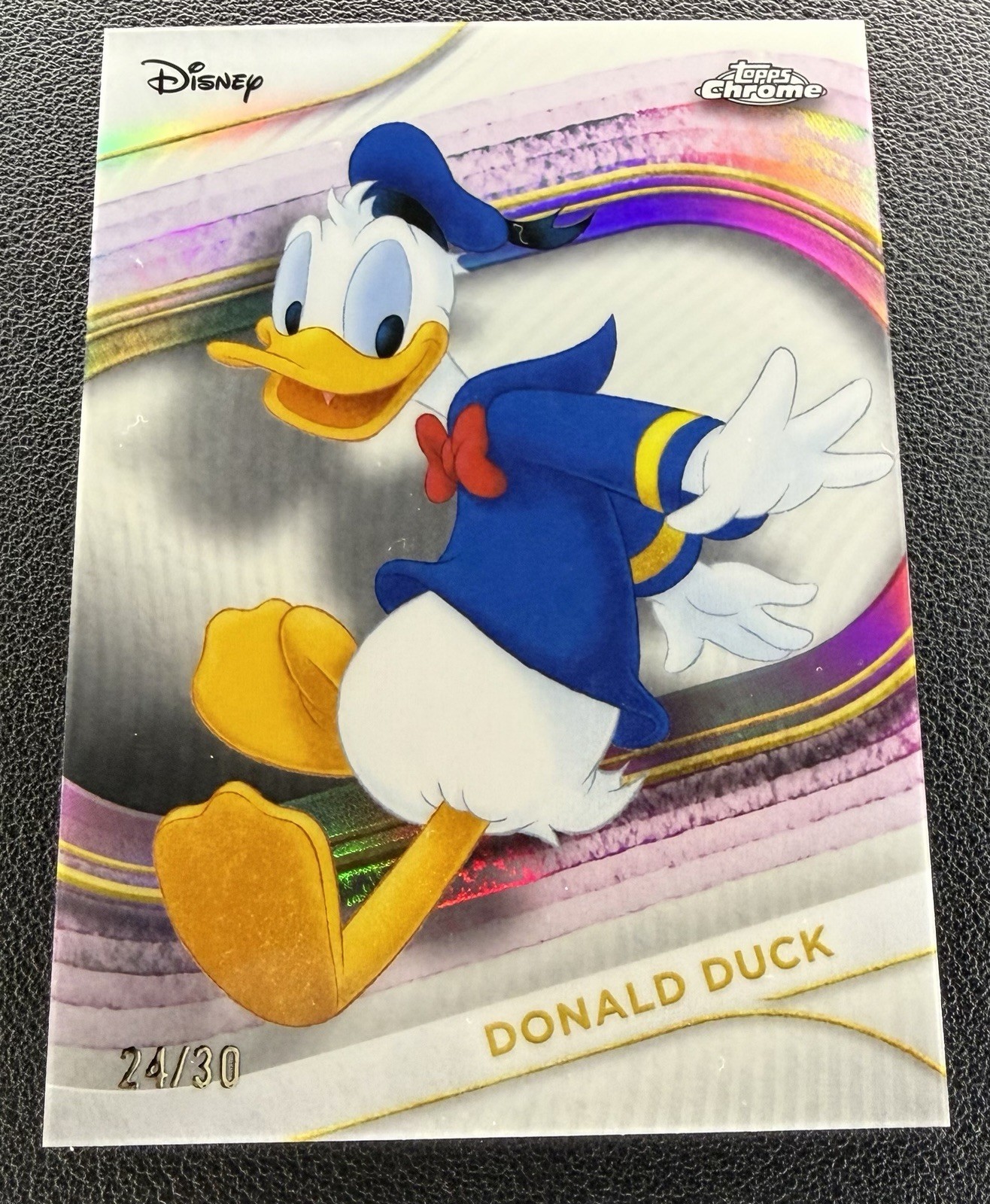 2025 Disney Topps Chrome Donald Duck #34 White Refractor /30