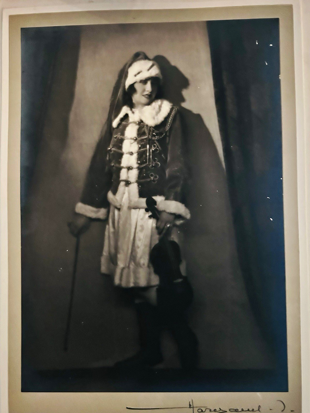 1926 Germaine Lix Signed Photo French Actress Singer Theatrical Costume