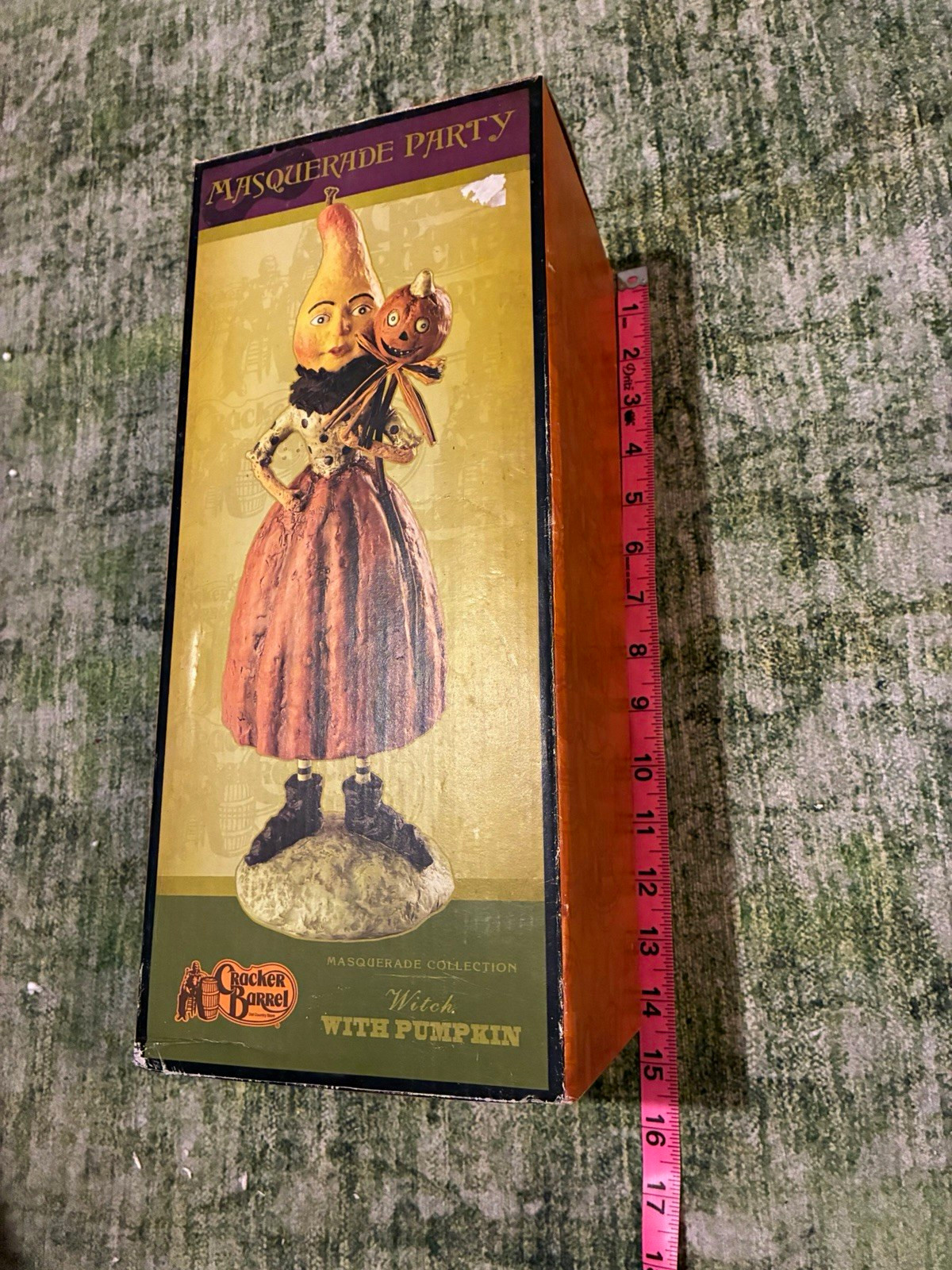 Retired 2004 Cracker Barrel Debra Schoch Witch with Pumpkin Figurine Boxed