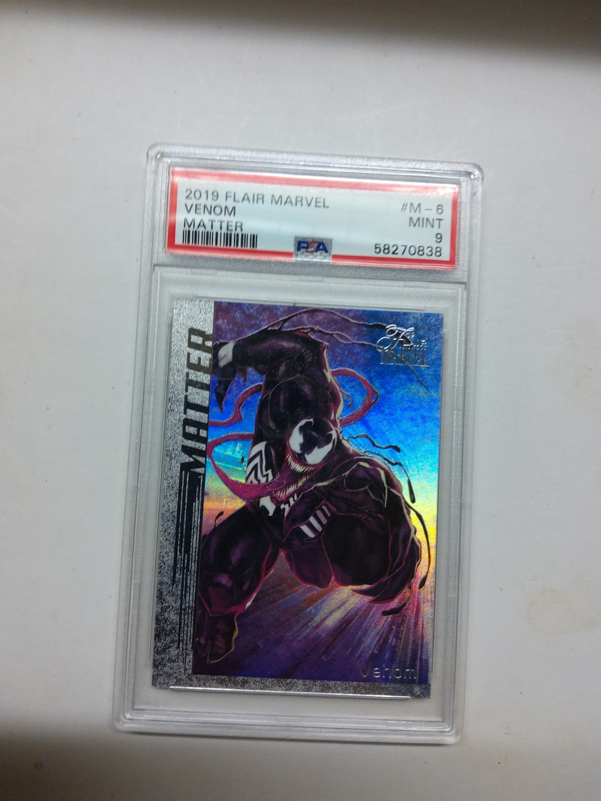 2019 Flair Marvel Matter Venom #M-6 PSA 9 MINT  POP ONE BOMB