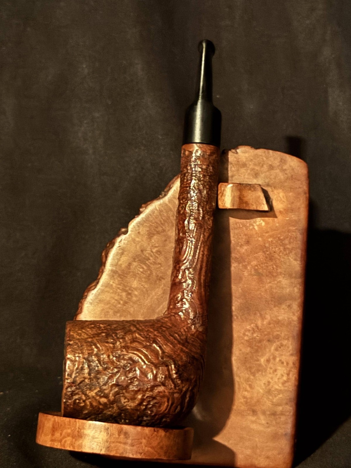 British Briar London Tan Sandblast Short Lovat Estate Pipe 1895-1970