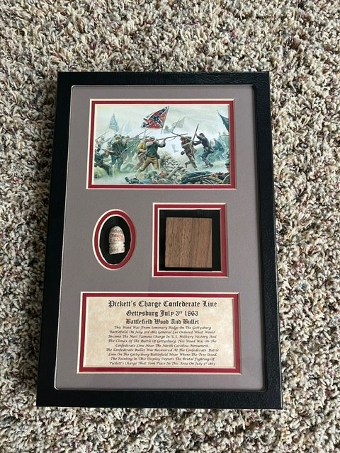 Gettysburg Artifacts The First Minnesota Bullet and Wood NM