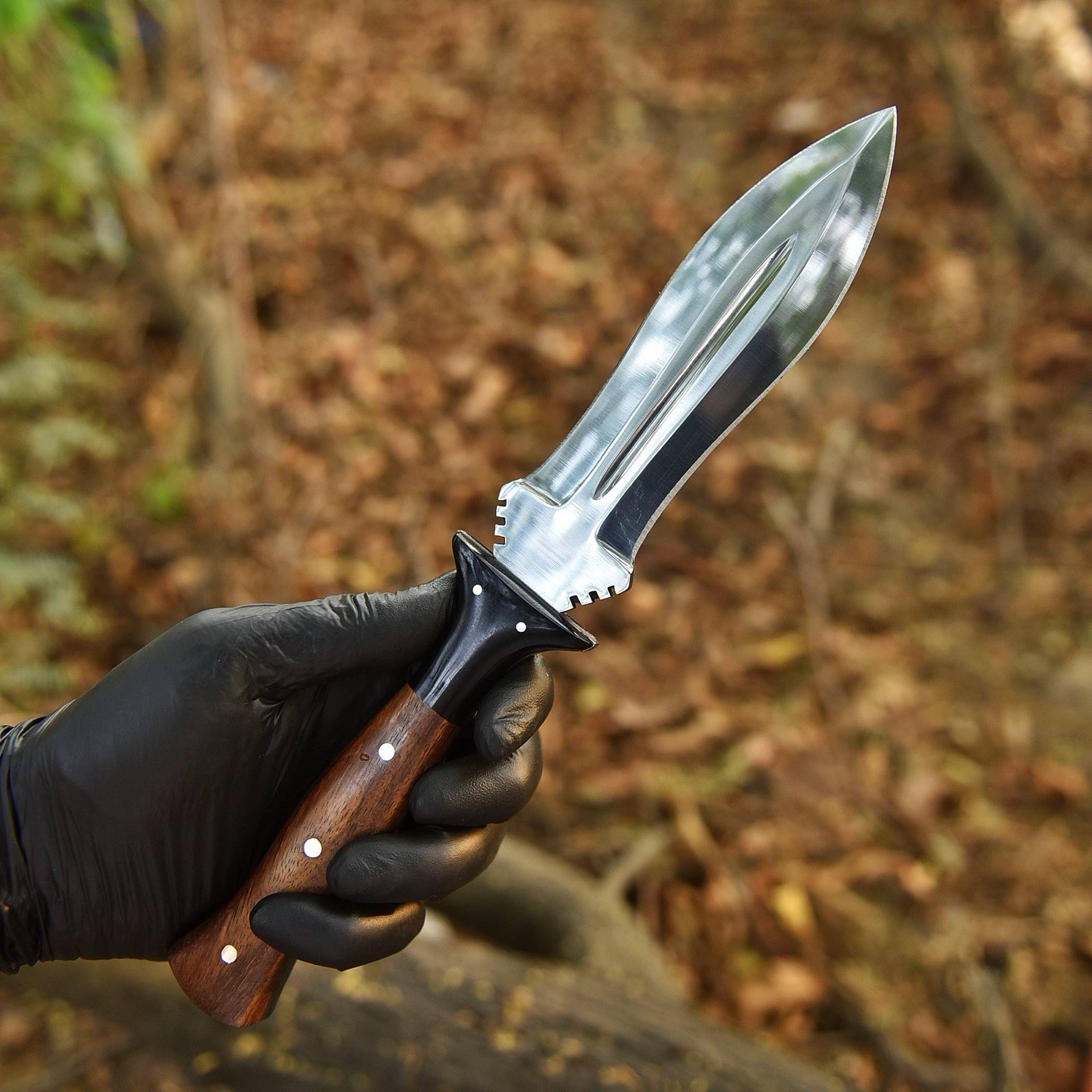 Handmade German Germany WW2 Dutch Knife Double Edge Dagger Blade