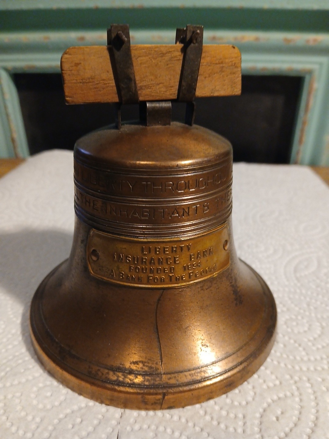 1919 Bankers Savings & Credit System Copper Liberty Bell Bank