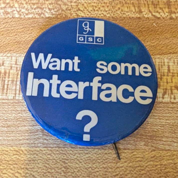 Vintage GSC Computer Promo Pinback Button \