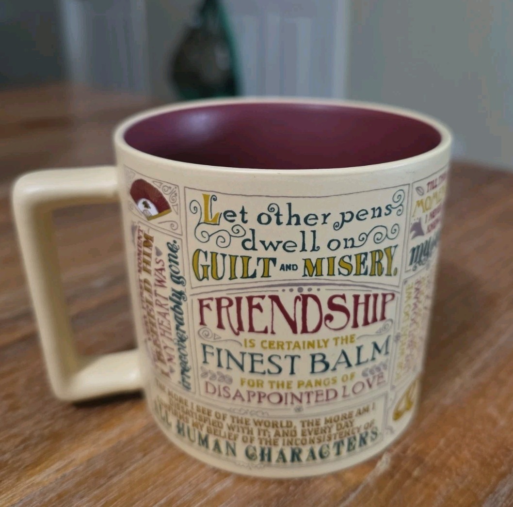 The Unemployed Philosophers Guild Coffee Cup Mug - JANE AUSTEN Quotes - 2017