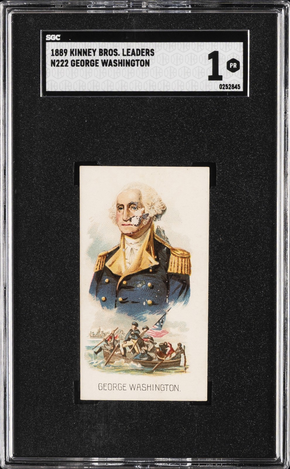 1889 KINNEY BROS. LEADERS #N222 GEORGE WASHINGTON SGC 1