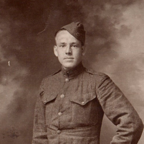 WWI US Army Soldier In France RPPC Real Photo Postcard