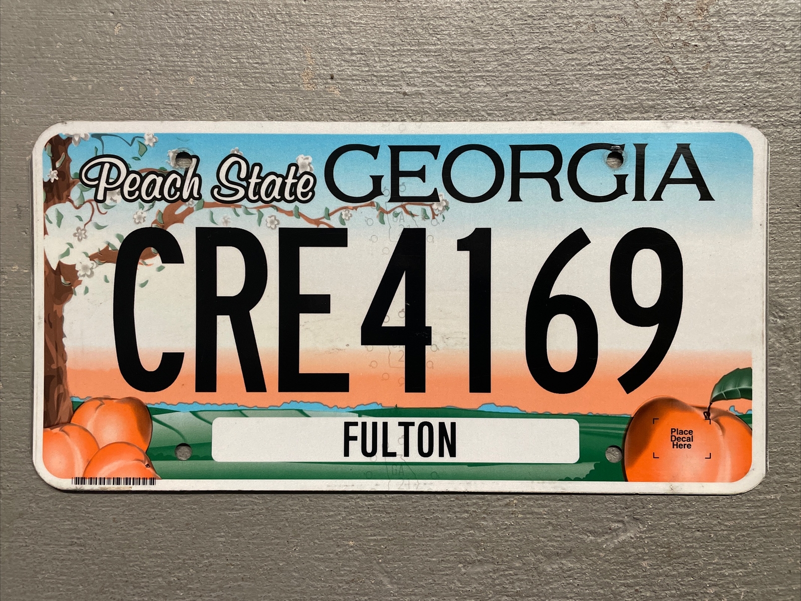 GEORGIA LICENSE PLATE PEACH STATE 🍑 RANDOM LETTERS/NUMBERS/COUNTIES NICE  SALE
