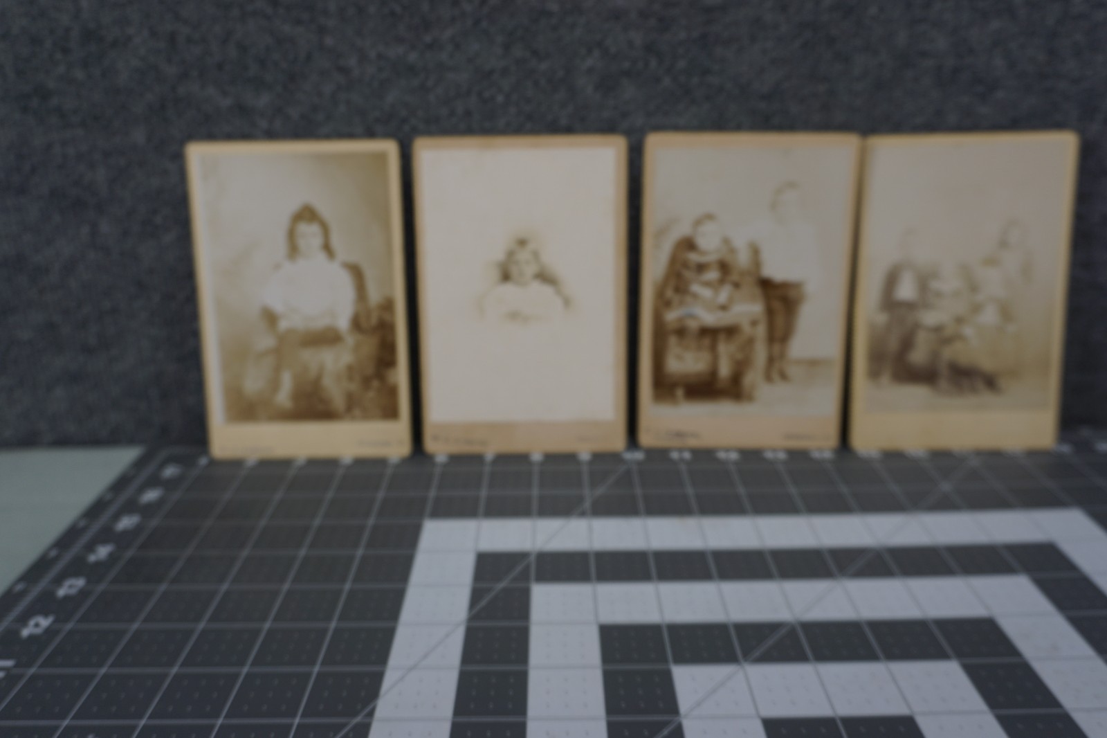 4 Late Victorian Cabinet Card Child Studio Photographs WS Fleming Somerset PA