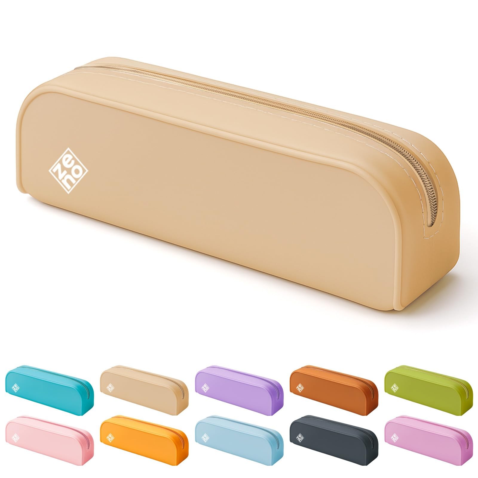 ZENO Silicone Pencil Case – Aesthetic Pencil Pouch for Women  Teens – Cute Pen