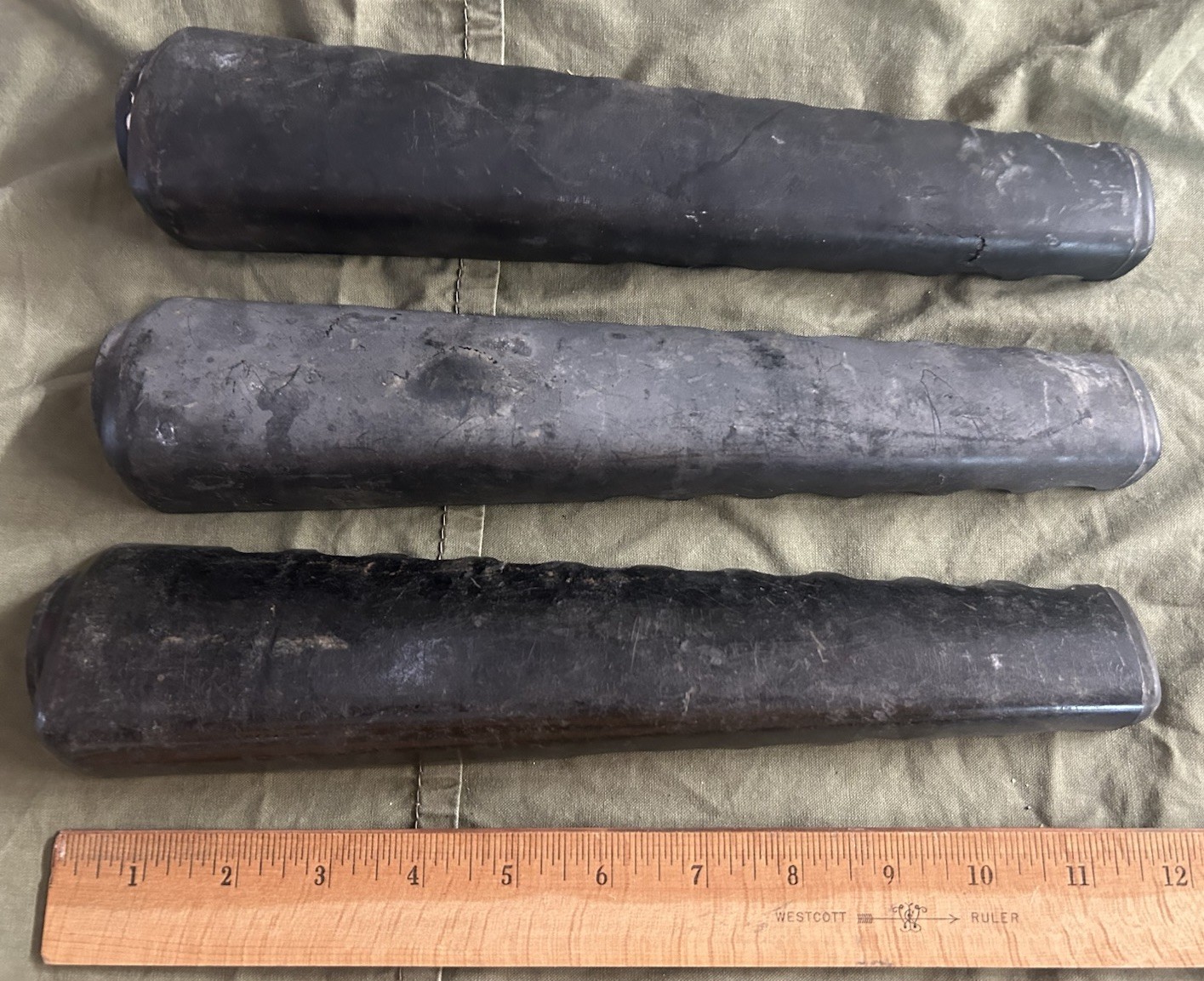 Three RIGHT SIDE Vintage Vietnam era US GI Triangle HANDGUARDS Army Surplus