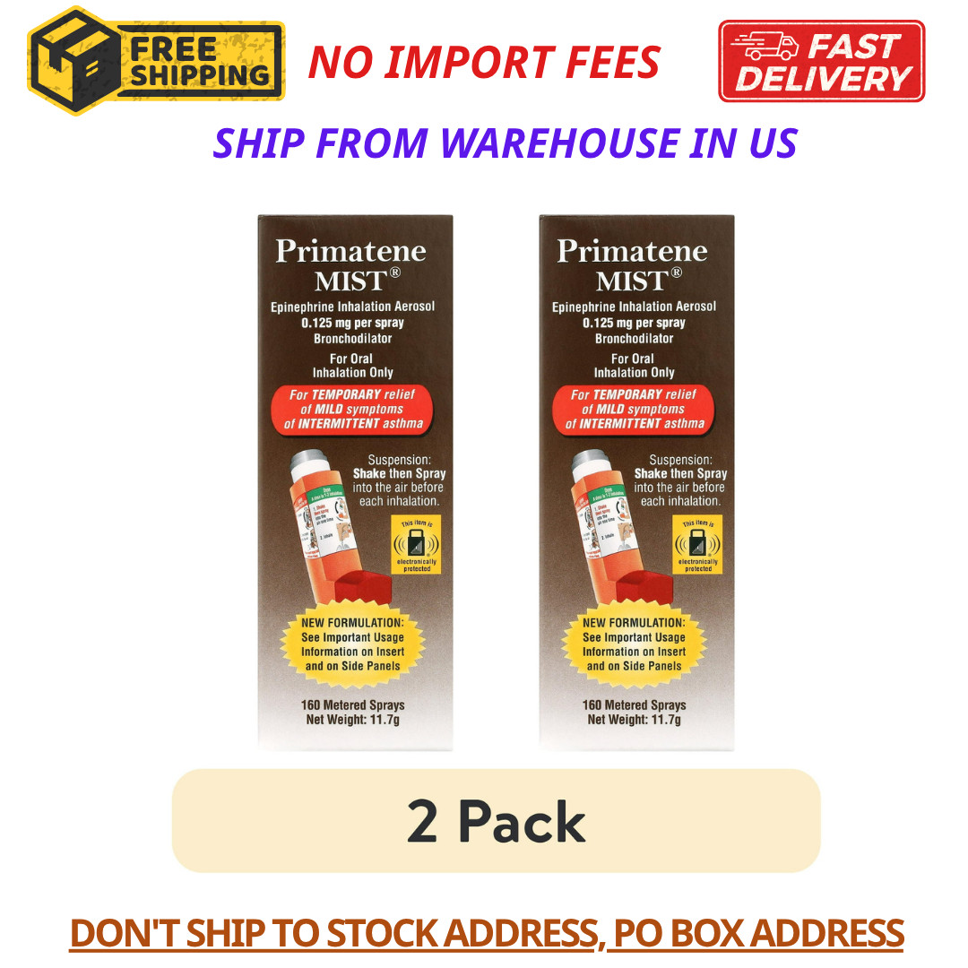 (2 pack) Primatene MIST Epinephrine Oral Inhalation Aerosol