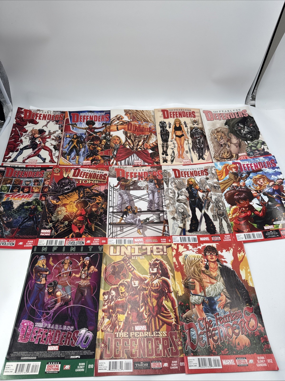 LOT OF 13 FEARLESS DEFENDERS #1-12 / #4AU COMPLETE SET MARVEL 2013  Ships Fast