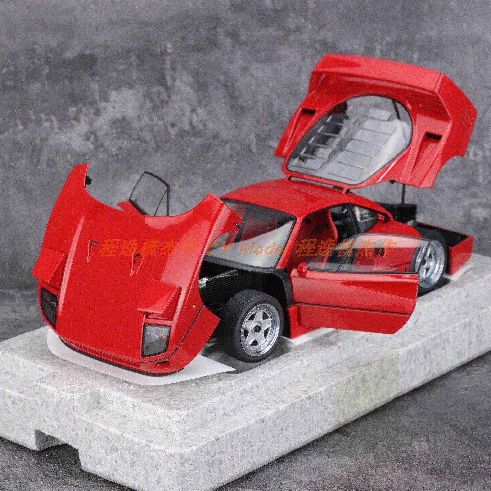 Montage 1/18 Ferrari F40 Foam box base gift box Alloy Diecast Model Car