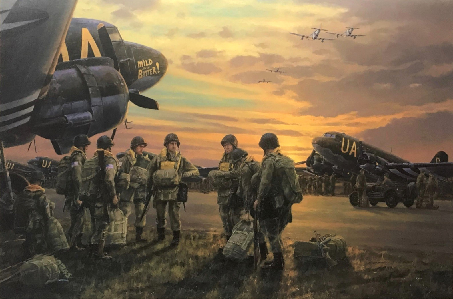Final Roster by Anthony Saunders art print autographed by WW2 D-Day veterans