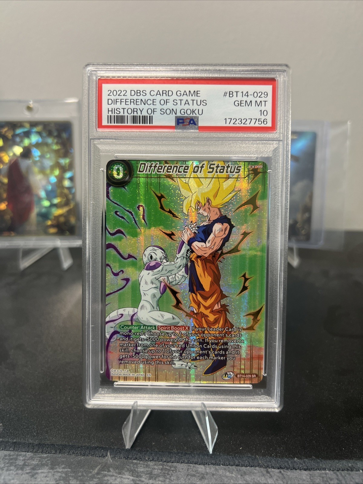 2022 DRAGON BALL HISTORY SON GOKU DIFFERENCE OF STATUS #BT14-029 PSA 10