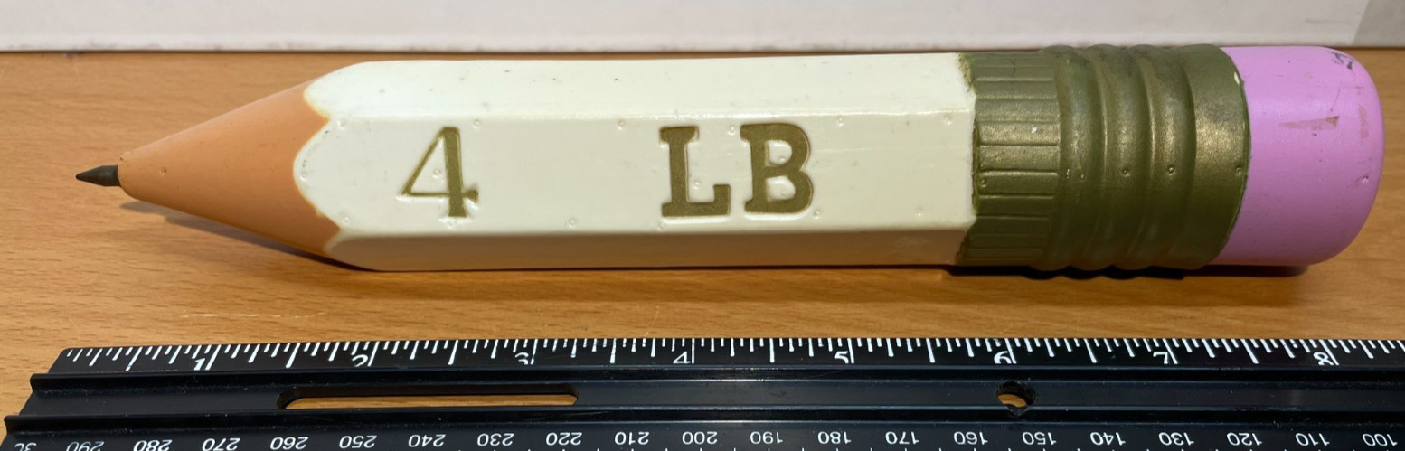 Vintage Jumbo Large Novelty Pencil Pen | Large Plastic Writing Collectible