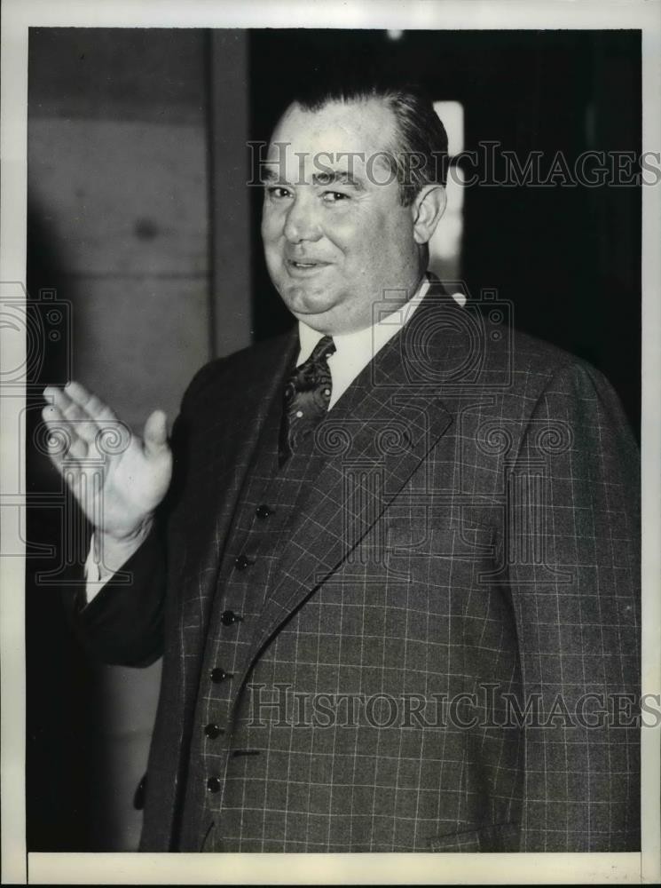 1937 Press Photo Mayor Tom Miller at Senate Judiciary Committee Hearing