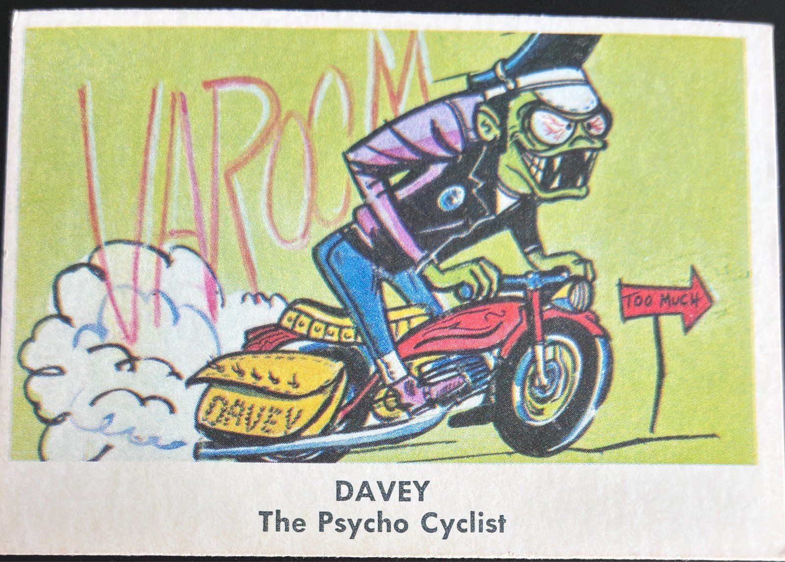 1966 Fleer Weird-Ohs #4 Davey The Psycho Cyclist