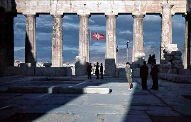 WWII German Occupation Forces Acropolis Athens Greece Military War Poster Print