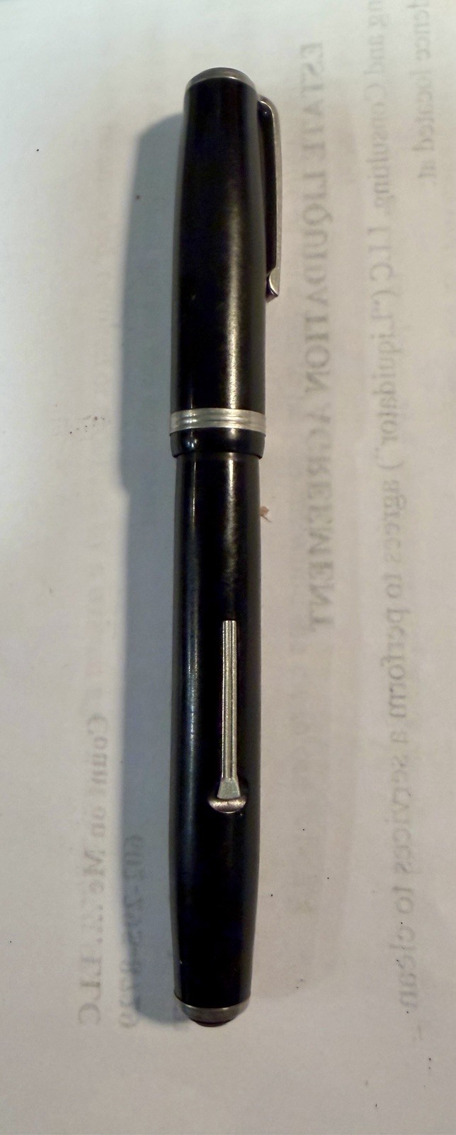 Vintage Esterbrook J Black  Fountain Pen 9550 nib Firm Extra Fine 5” L
