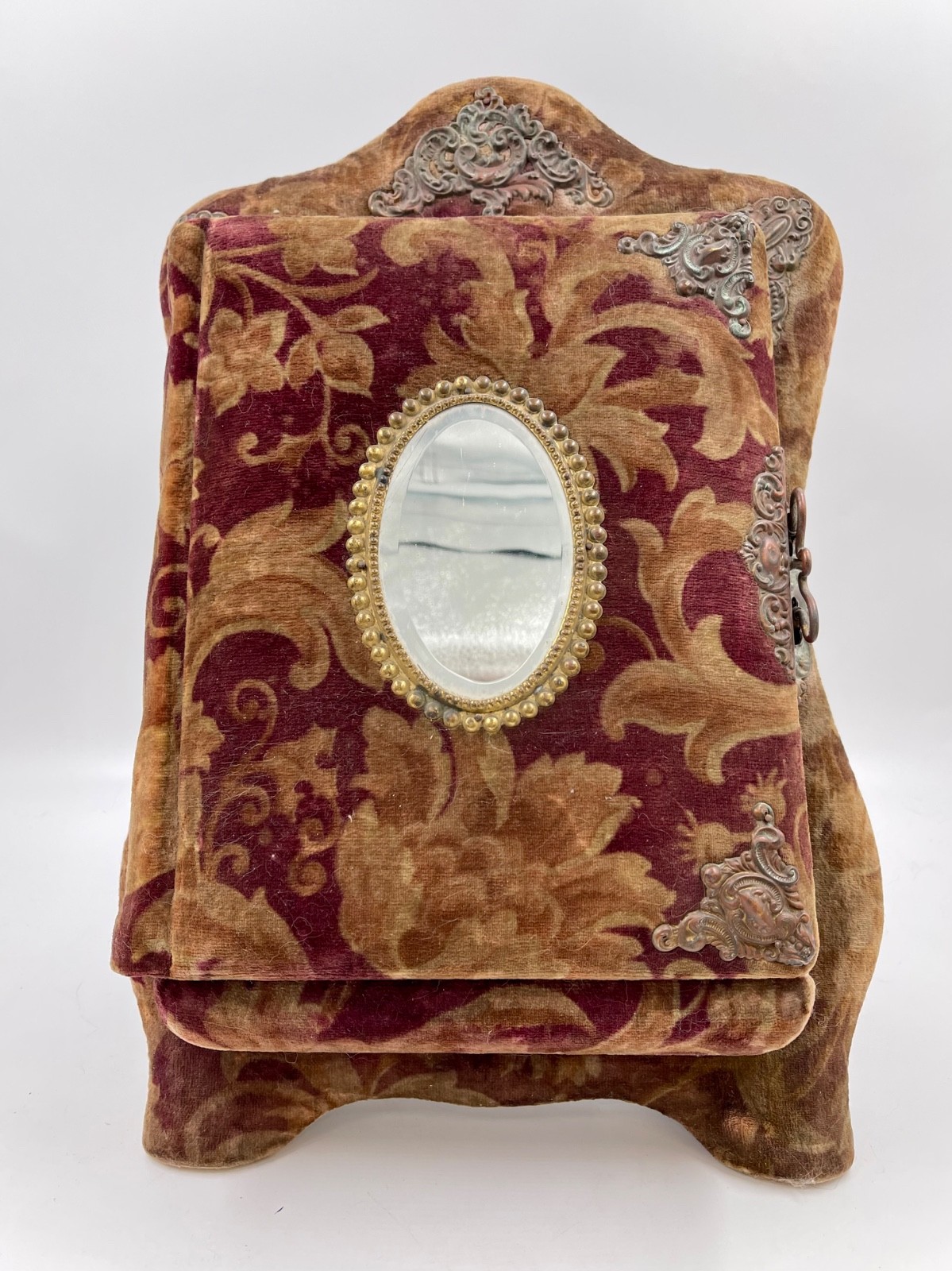 Ornate Antique Victorian Photo Album w/ Stand And Mirror - Vanity