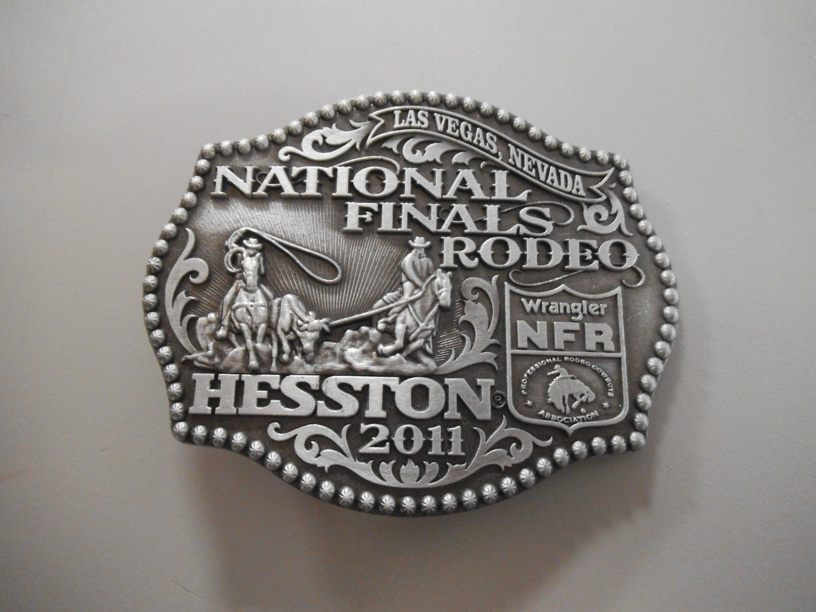 Hesston 2011 National Finals Rodeo belt buckle