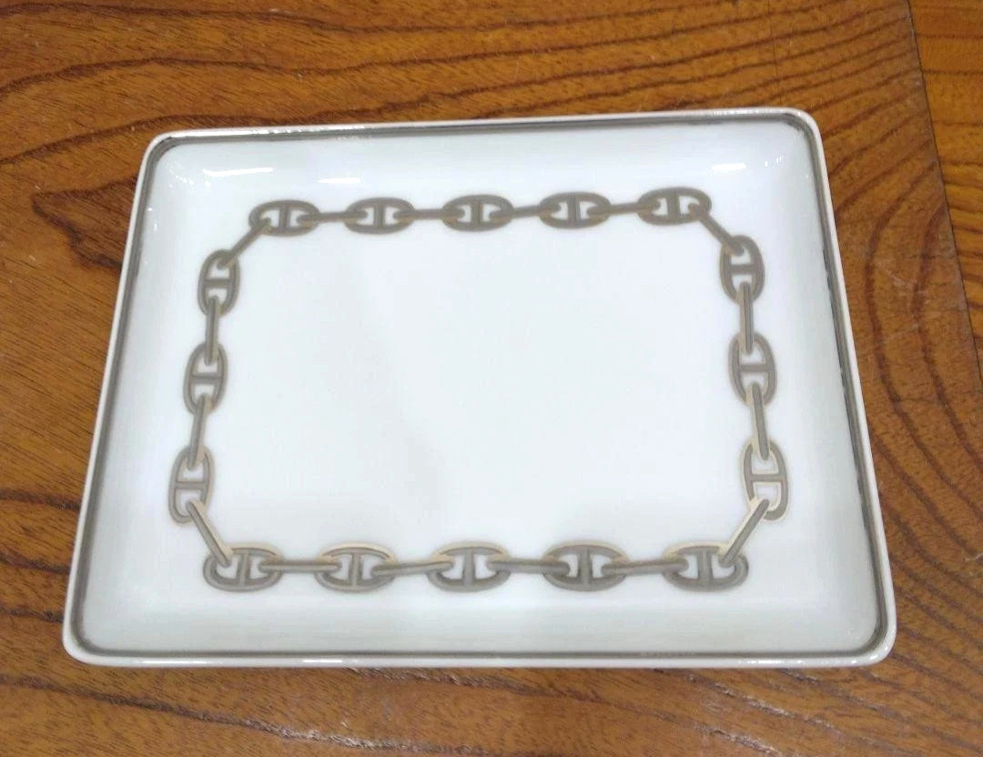 Used Hermes Chaine d\'Ancre Square Plate Platinum No Box