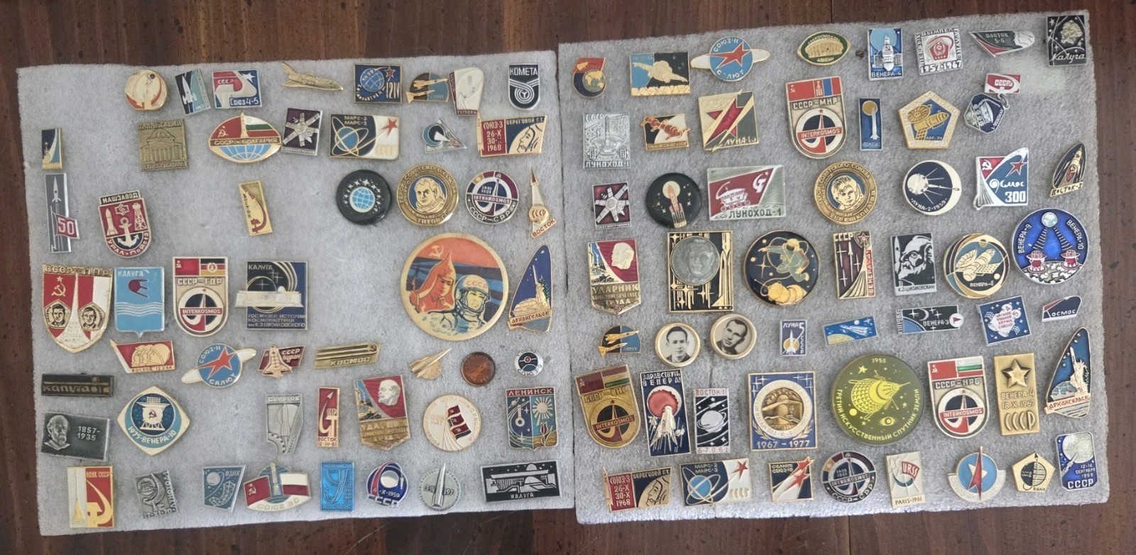 Lot Of 150 Vintage Soviet USSR Russia Space Astronaut Pins
