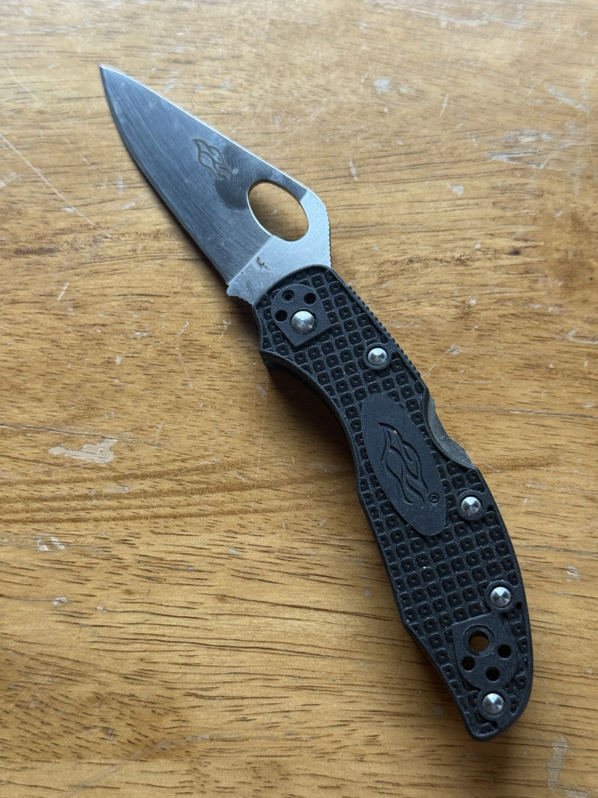 GANZO Firebird F759M Pocket Folding Knife 440C Stainless Nylon black Used
