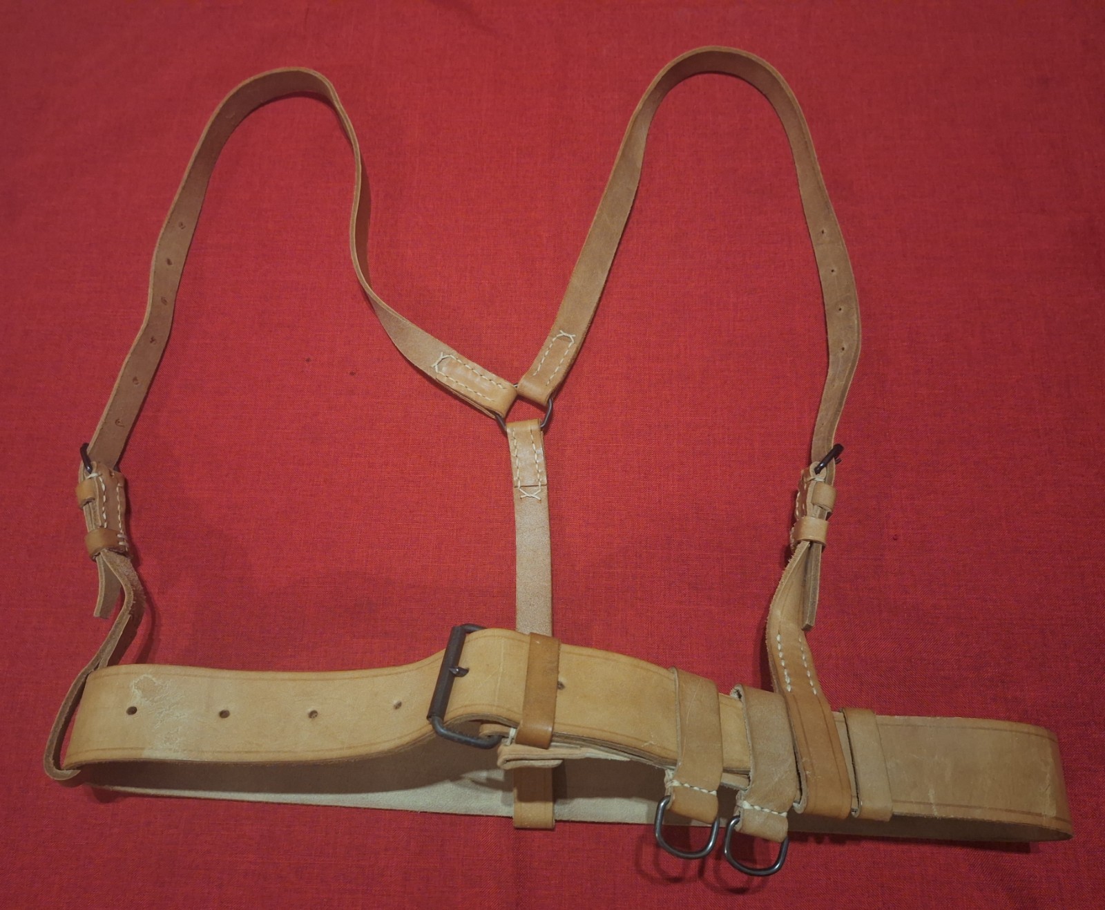 JNA yugoslavian leather belt- mint, unused