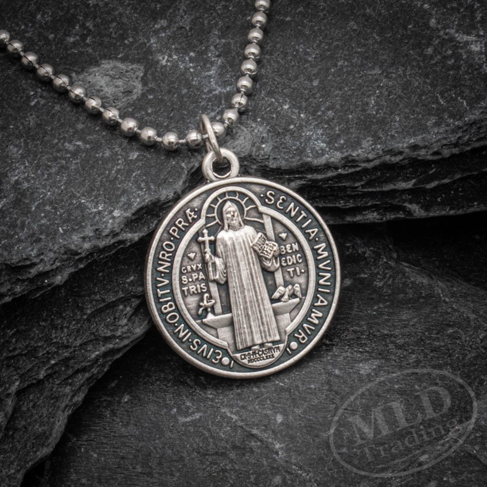 Made in Italy Saint St Benedict Medal Necklace 1