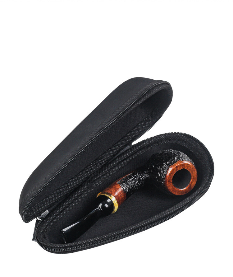 Portable Black EVA Triangle Single Pipe Storage Bag Travel Storage Bag Pipe Tool