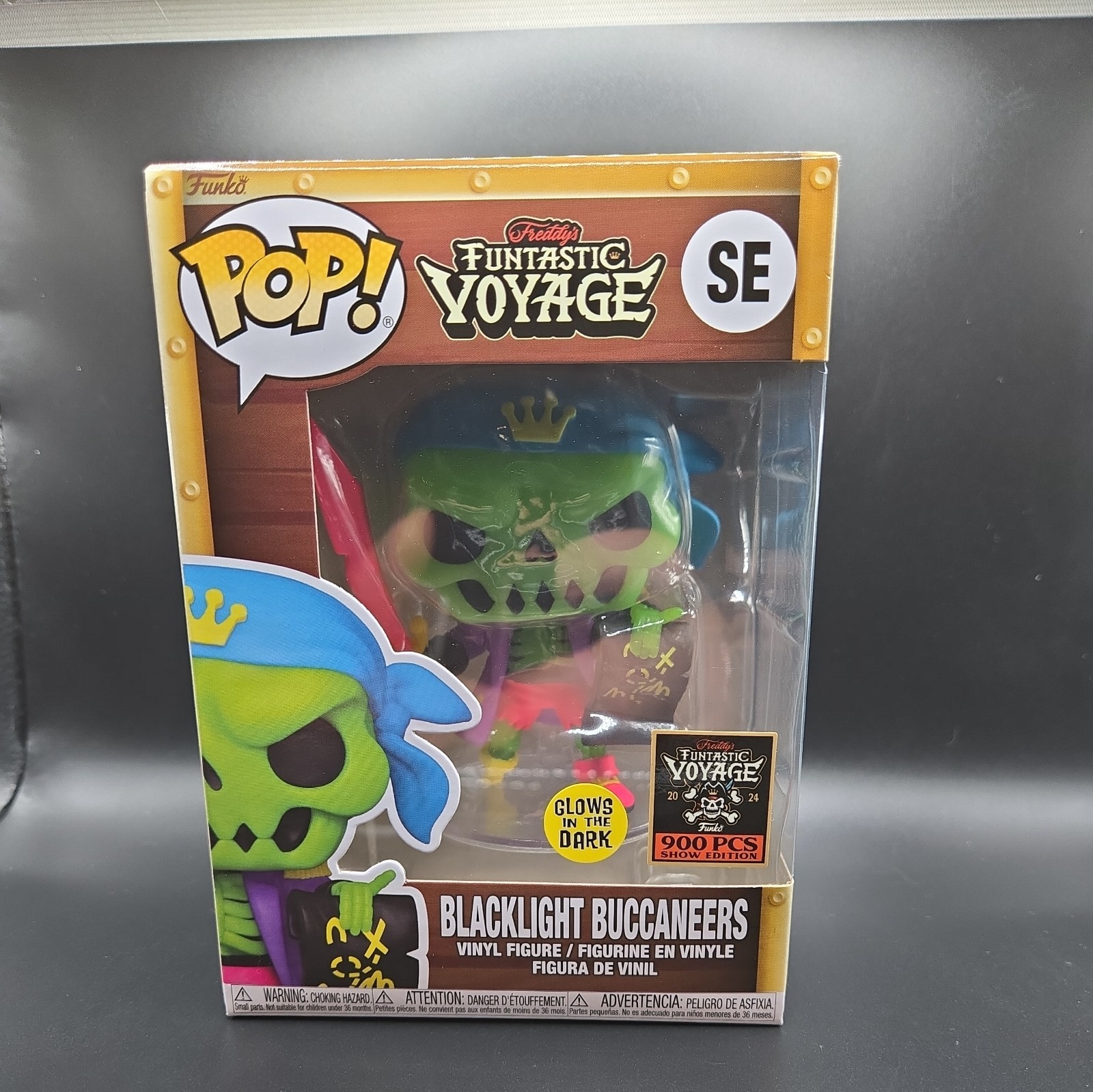 Funko Freddy Fundays 2024 Blacklight Buccaneers GLOW SKELETON - LE 900 SHOW ED.