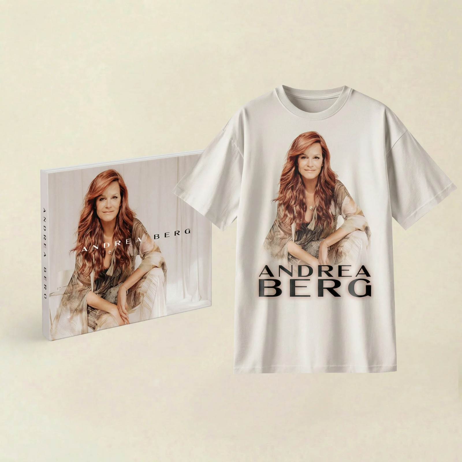 Rare Andrea Berg Music Women Mens 3D White  T- Shirt Full Size S- 5XL BT375