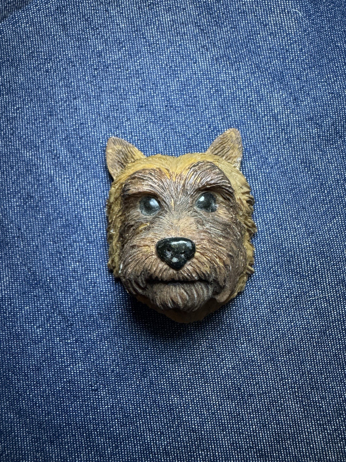 Vintage Yorkie / Norwich Terrier Fridge Magnet Refrigerator 2.5”