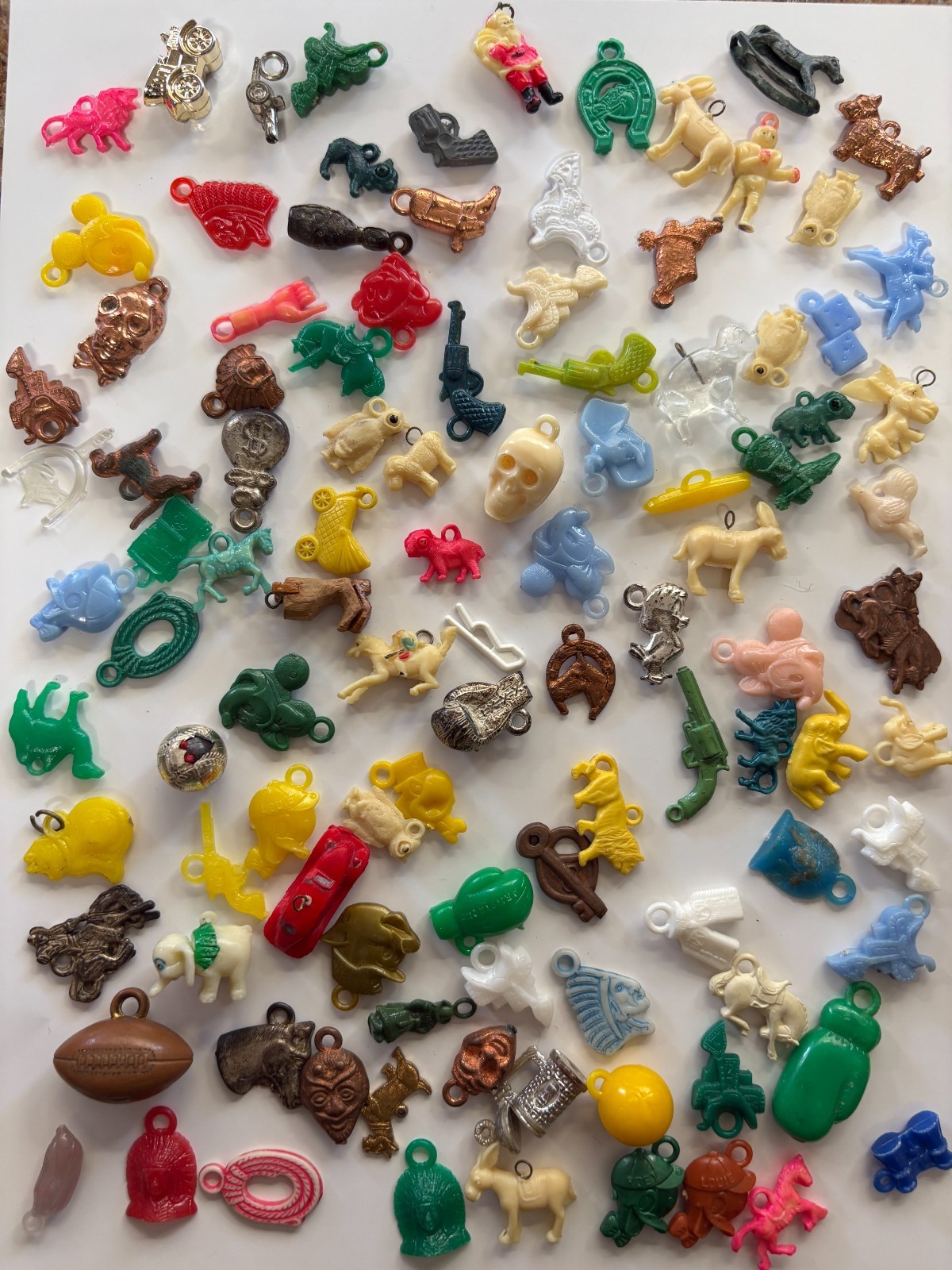 Lot of 100+ Cracker Jack Charms Variety Vintage Celluloid Japan 40s-50s Toys