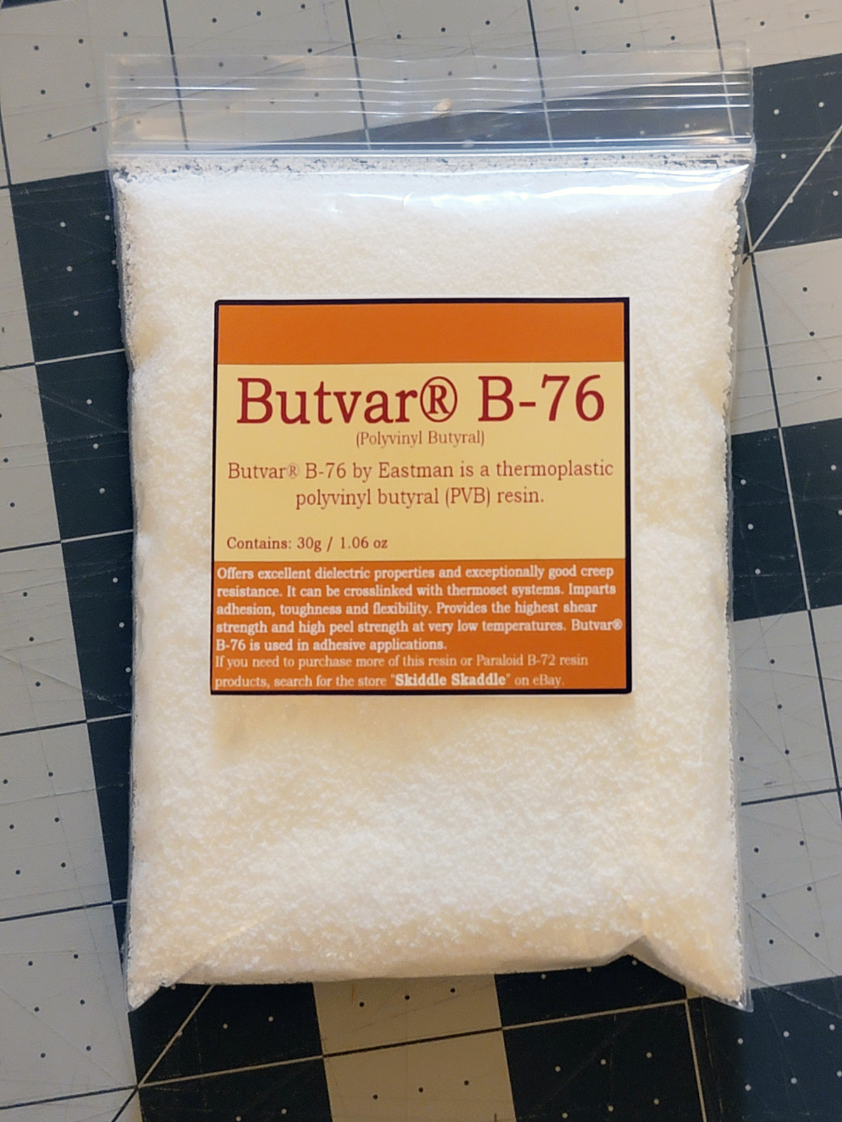 Butvar B-76 B76 Resin, Eastman Polyvinyl Butyral - Conservation - HARD TO FIND ऱ