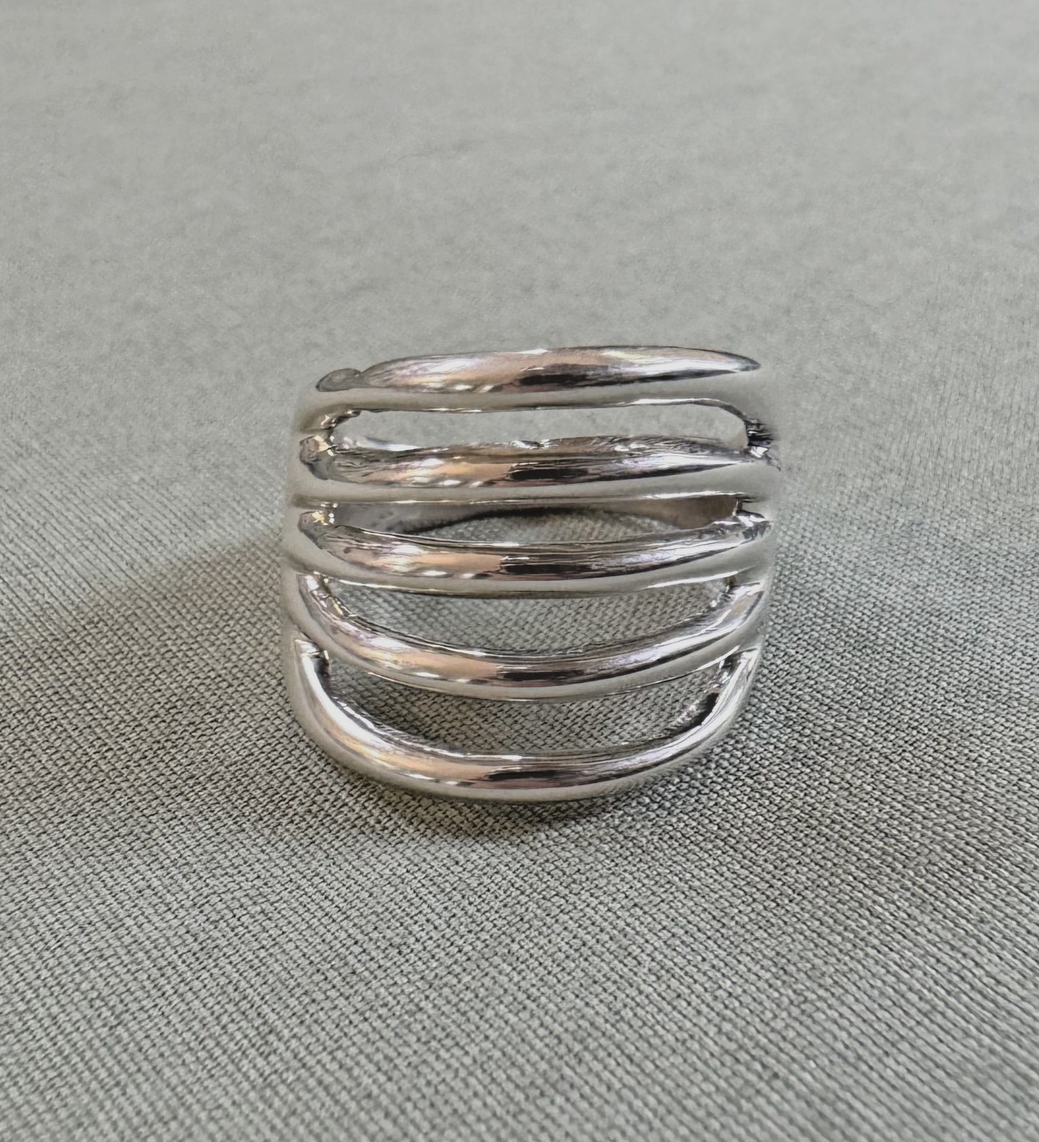 Navajo Sterling Silver Ring Signed F  Ring Size 8