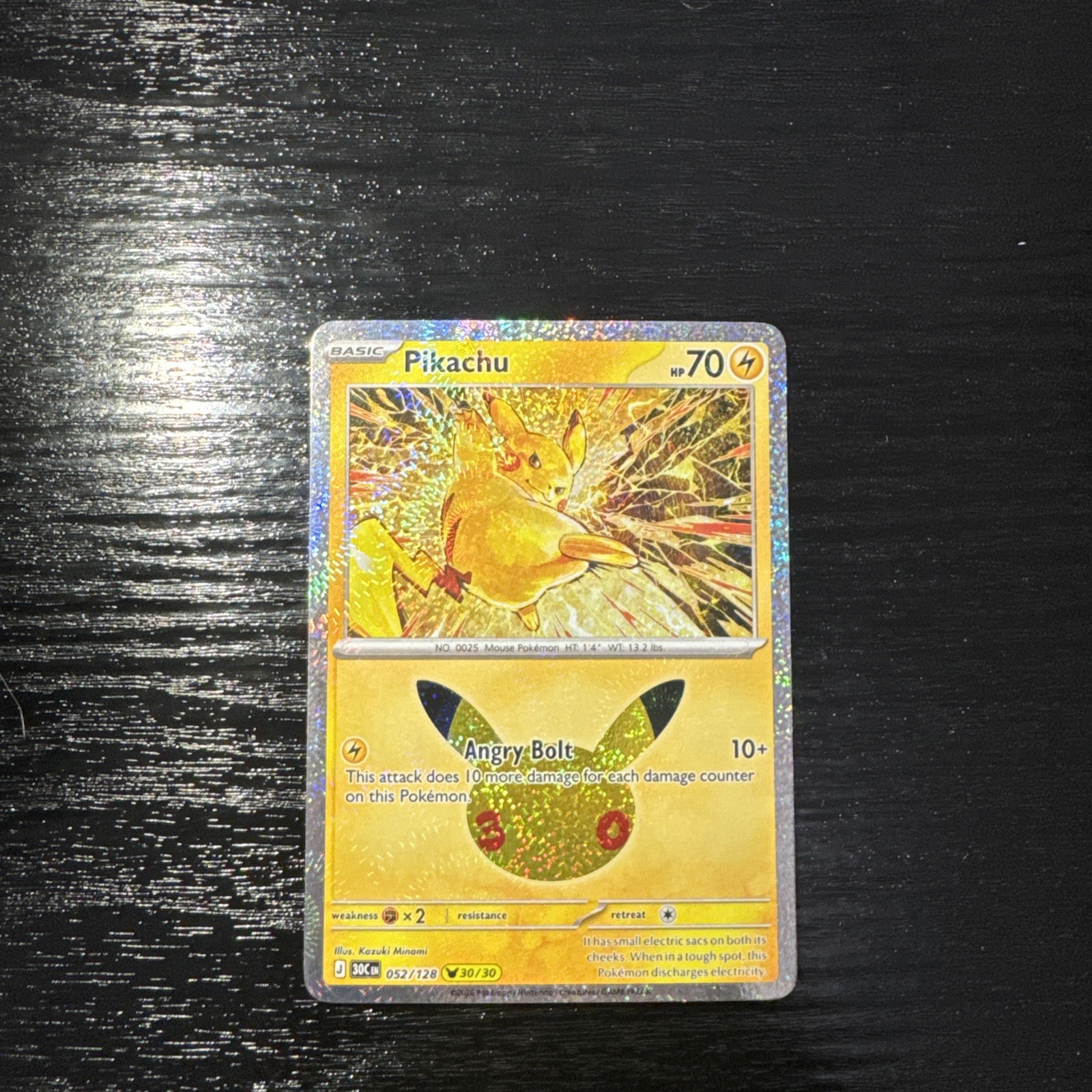 Pokemon Card - 30th Celebrations Pikachu 052/128 