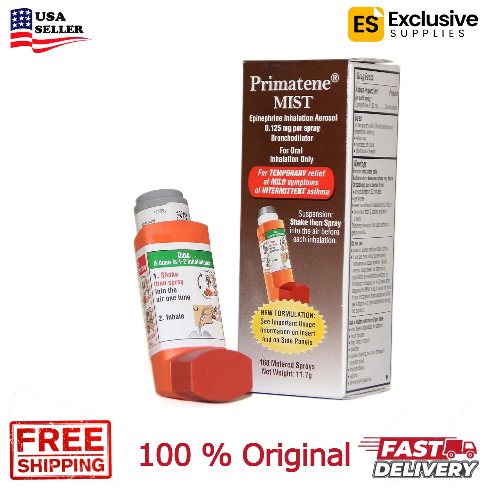 Primatene MIST  (epinephrine inhalation aerosol)  - 