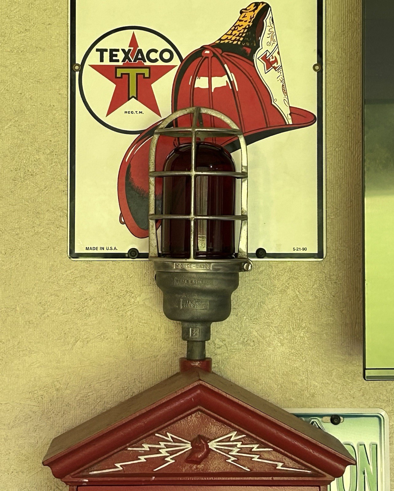 Gamewell Crouse Hinds Vintage Firebox Caged Light