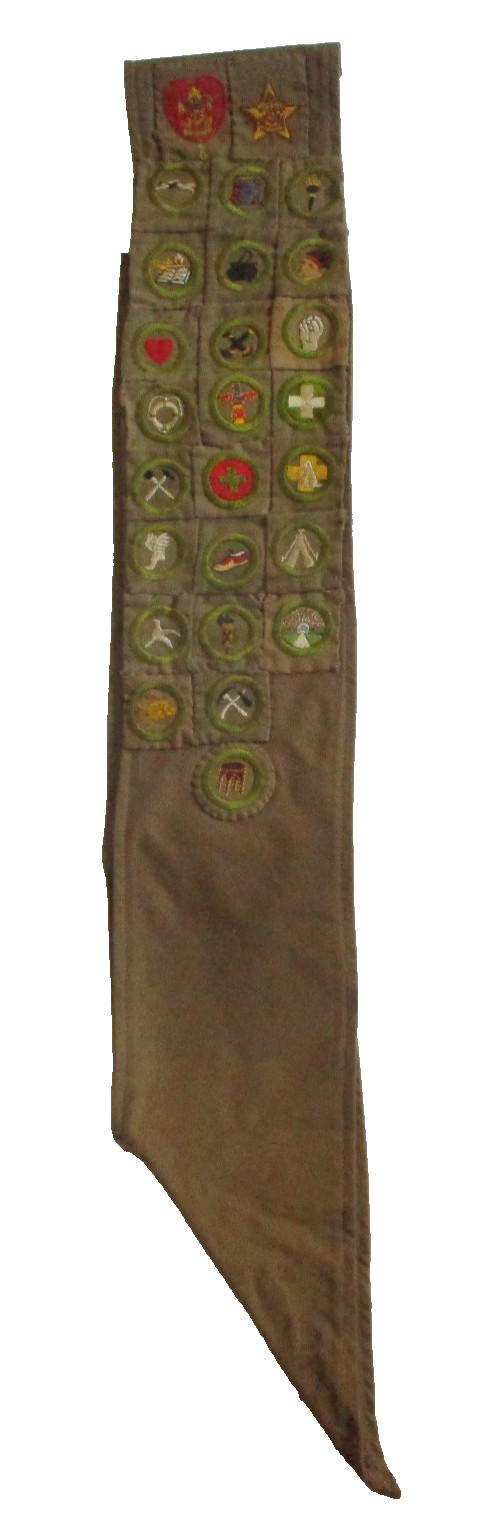 vintage BSA 1930 era Star Scout Merit Badge Sash 24