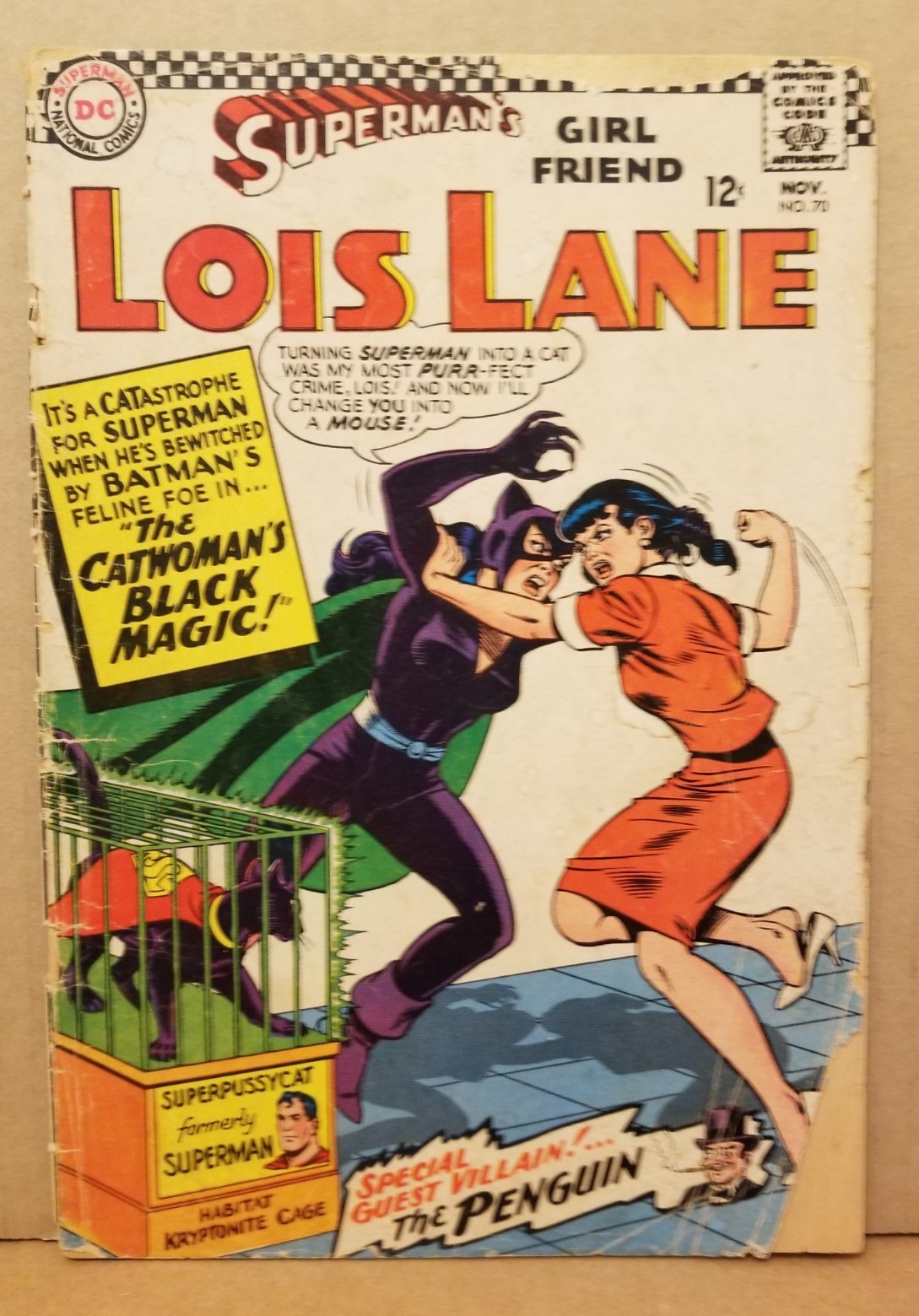 SUPERMAN\'S GIRLFRIEND LOIS LANE #70 FAIR 1.0 1ST SILVER AGE CATWOMAN DC 1966