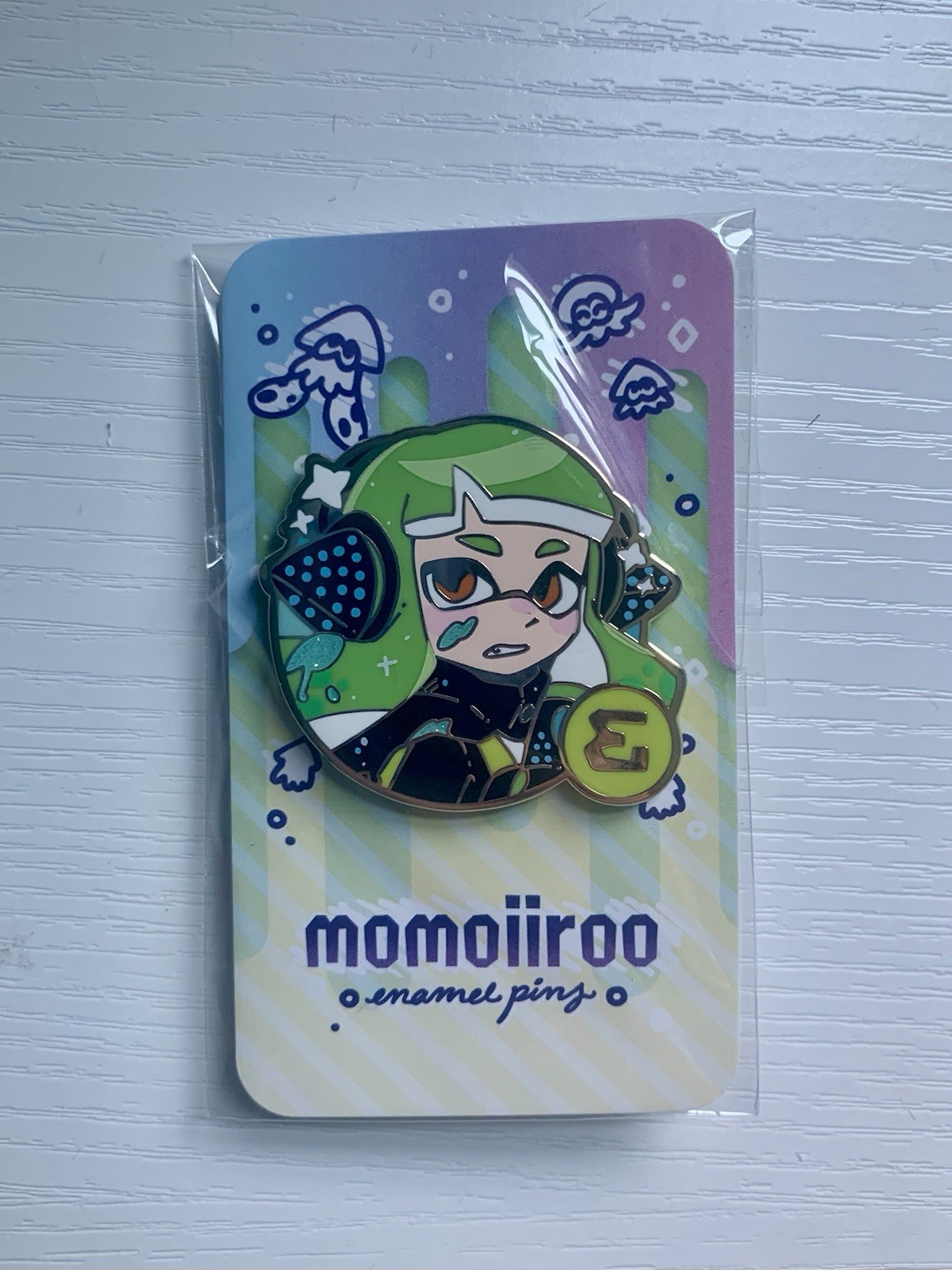 Agent 3 Captain Splatoon Enamel Pin Fanmade
