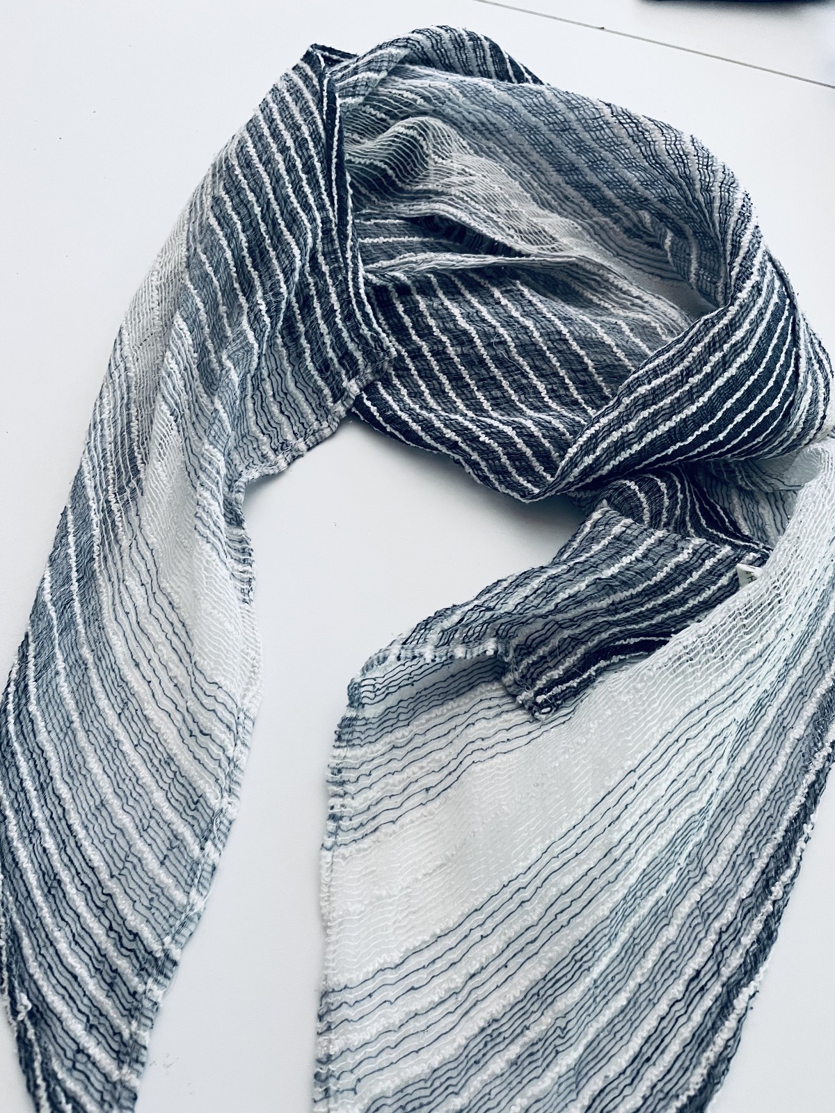 AKIHIKO IZUKURA KYOTO JAPANESE MASTER HAND WOVEN NATURAL DYED SILK SCARF