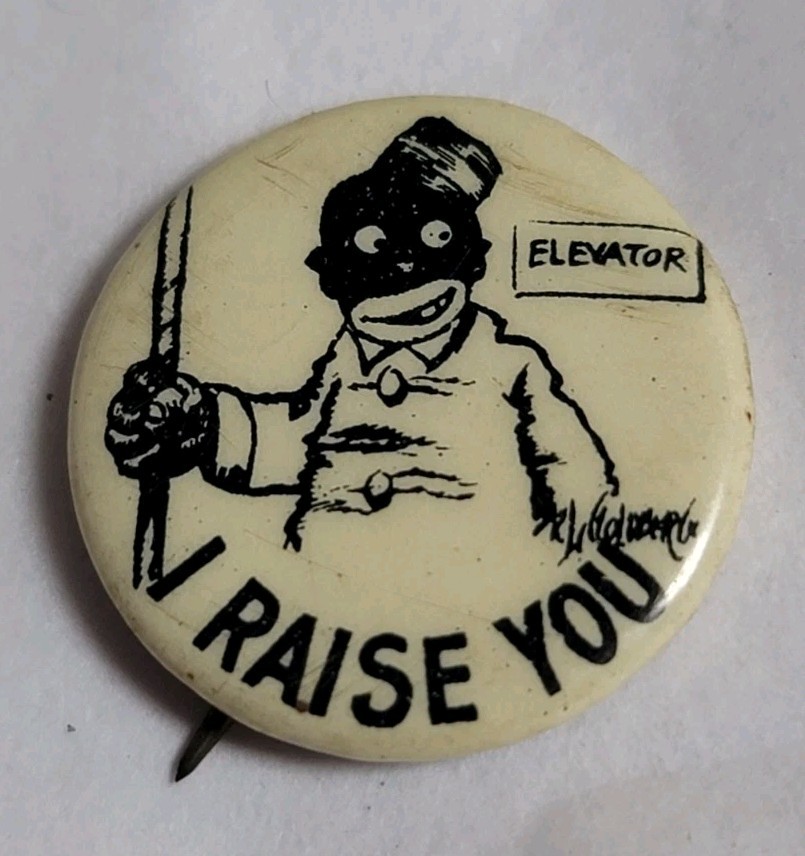 Antique C. 1900s TOKIO Cigarettes Advertising I Raise You Pinback Button 