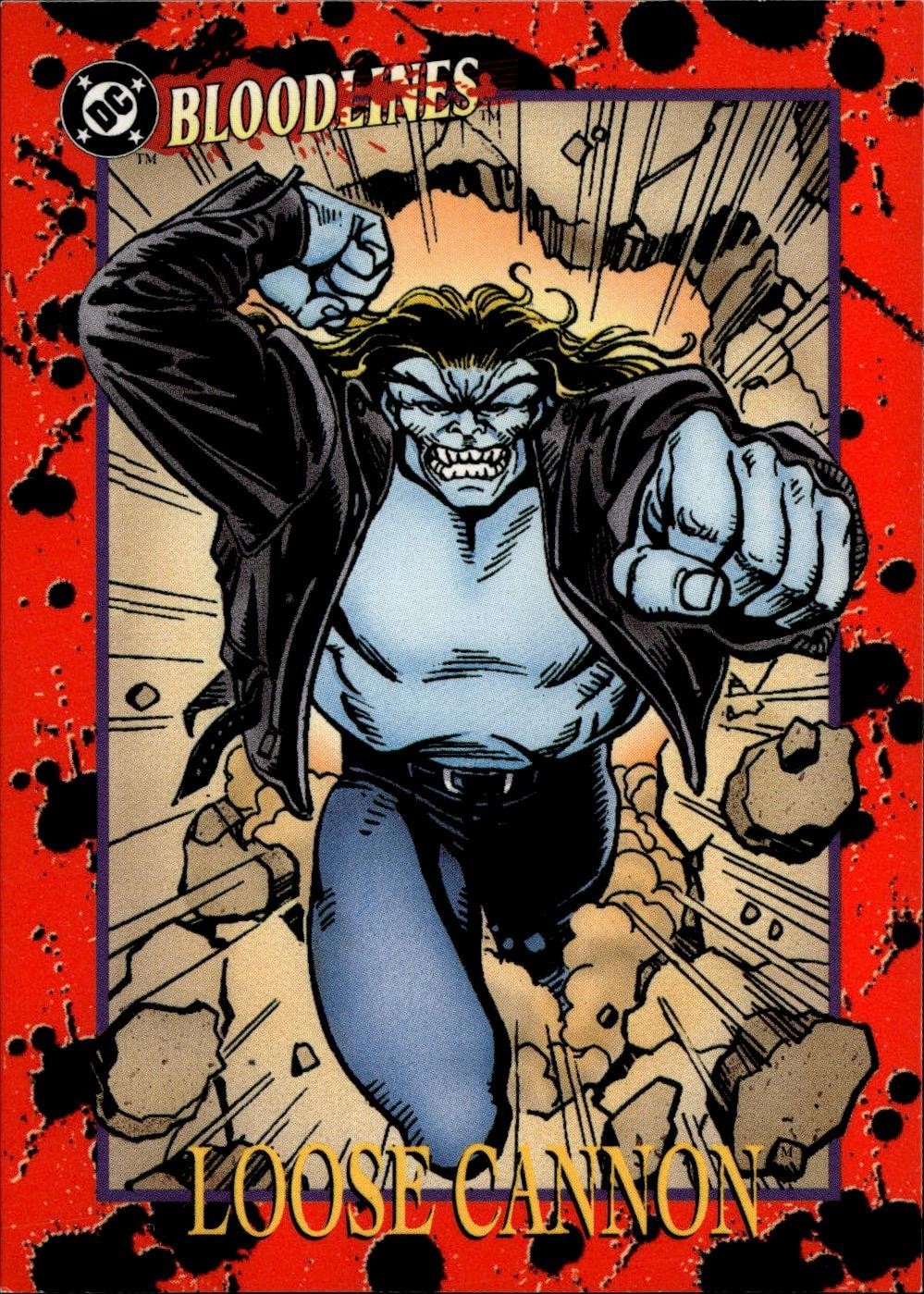 1993 SkyBox DC Comics Bloodlines #62 Loose Cannon