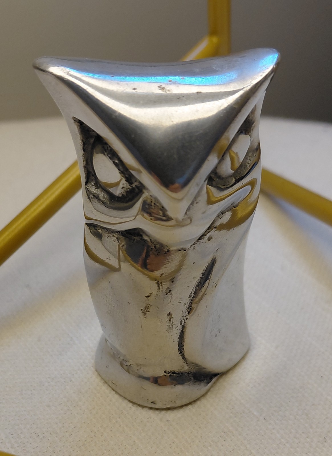 Vintage Carl Hoselton Handmade Aluminum Owl Signed Canada